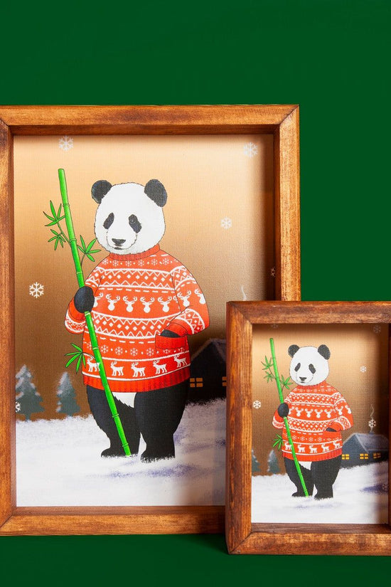 Yılbaşı Hayvan Figürlü Çerçeve Panda