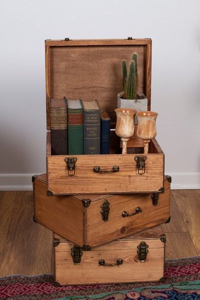 Small wooden suitcase online