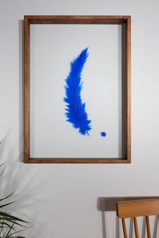 Load image into Gallery viewer, Feather Painting Blue
