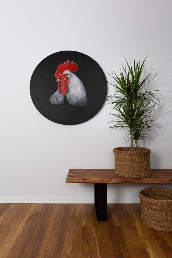 Rooster Figure Oil Painting