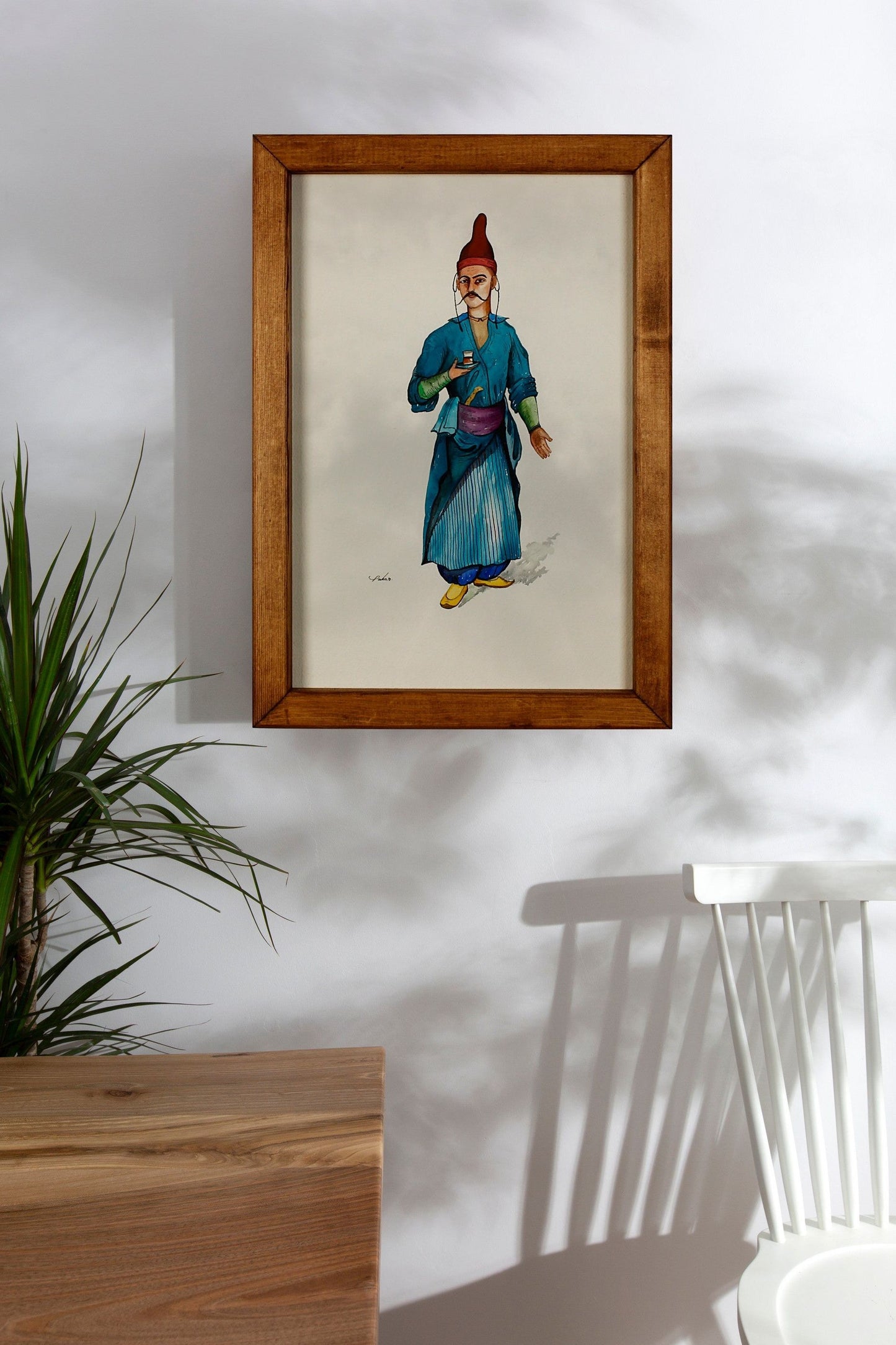 Load image into Gallery viewer, Ottoman Figure Watercolor Painting
