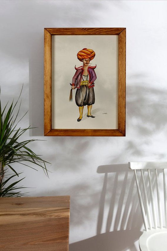 Ottoman Figure Watercolor Painting