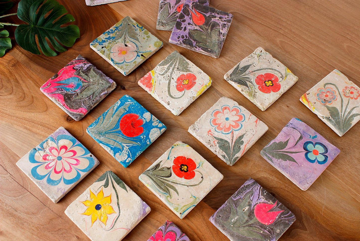 Load image into Gallery viewer, Real Marbling Art Coasters (Set of 6)
